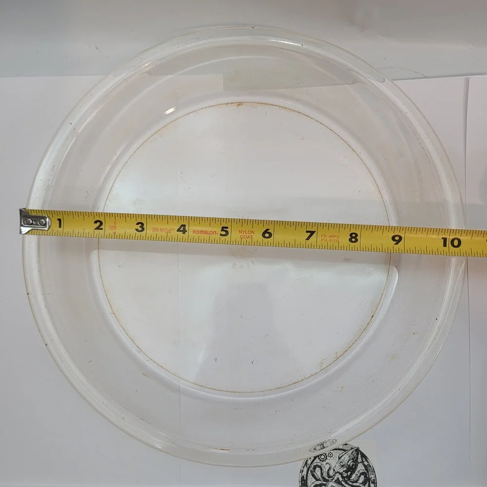 Pyrex Pie Plate 210 Vintage 10 Inch Clear Glass Round Ovenware Made in USA